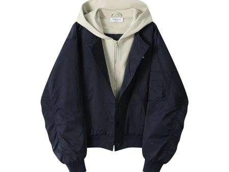 Zipper and Pocket Hooded Jacket Sale