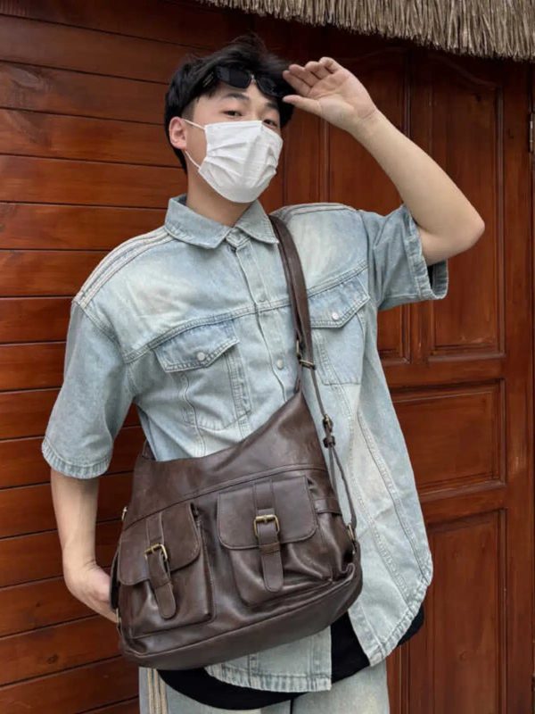 Casual Leather Messenger Bag Online Sale