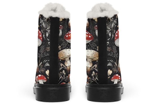 Amanita Winter Boots - Warm Micro-Suede Doc-Style Boots Lined with Vegan Wool Discount