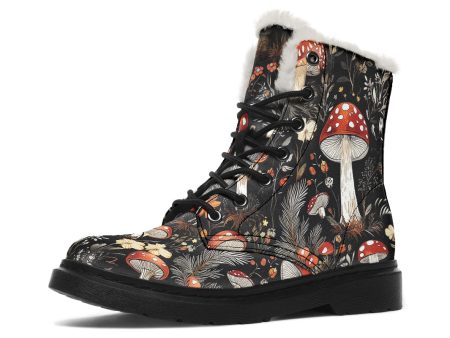 Amanita Winter Boots - Warm Micro-Suede Doc-Style Boots Lined with Vegan Wool Discount