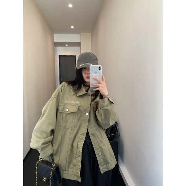 Casual Oversized Button-Up Coat Cheap