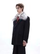 3D Twill Fur Collar Suit Jacket Online now