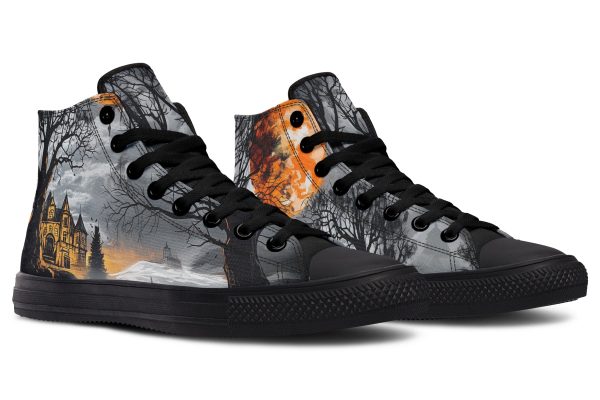 Blood Moon Manor High Tops - Classic Premium Canvas Shoes with Comfortable and Durable Soles Online now