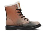 Smoky Sands Winter Boots - Warm Micro-Suede Doc-Style Boots Lined with Vegan Wool For Sale