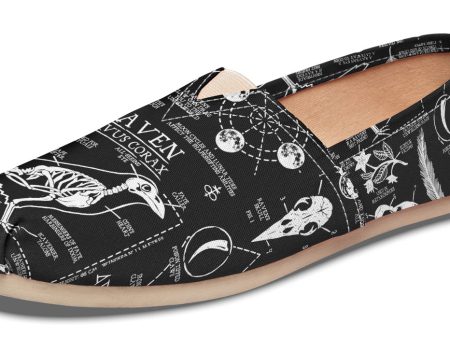 Raven Study Espadrilles - Lightweight Canvas Slip-Ons with Elastic V for Easy Comfort Sale