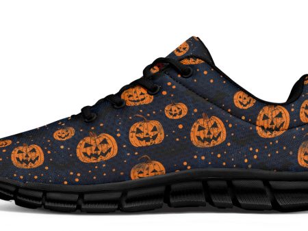 Pumpkin Party Athletic Sneakers - Light Breathable and Comfortable Sports Shoes with Anti-Slip Soles For Sale