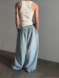 Blue Striped Wide Leg Pajama Pants For Cheap