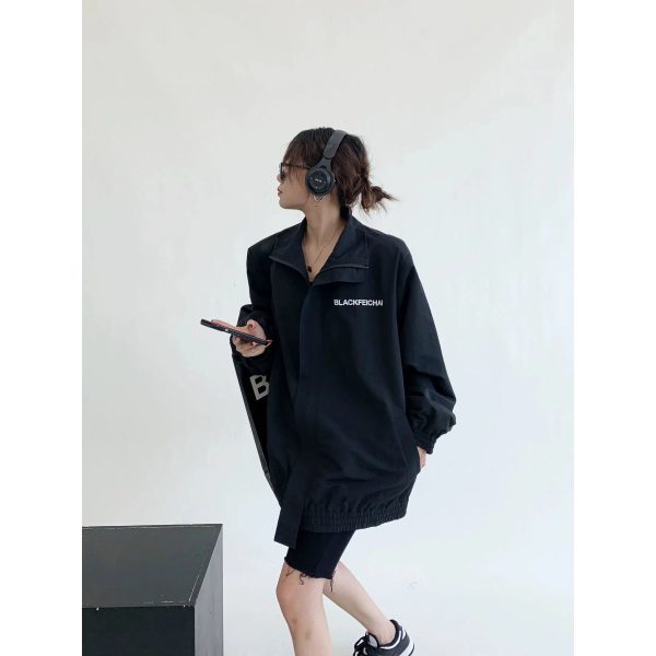 Casual Lightweight Zip-Up Coat Supply