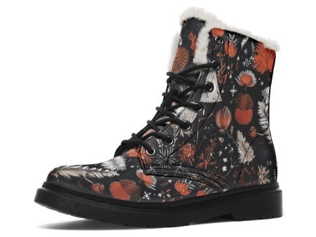 Pineveil Winter Boots - Warm Micro-Suede Doc-Style Boots Lined with Vegan Wool Discount