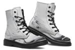 Frosted Marble Boots - Vegan Leather Doc-Style Boots with Durable Stitched on Soles For Cheap