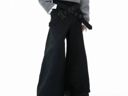 Cross Strap Leather Pants Sale