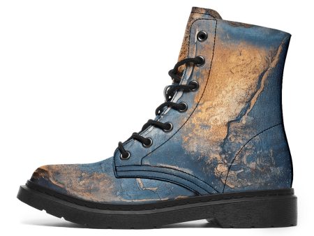 Cobalt Ore Boots - Vegan Leather Doc-Style Boots with Durable Stitched on Soles Online Sale