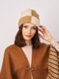 SEAM PATTERN BEANIE - TAN Sale