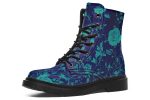 Ocean Rose Romance Boots - Vegan Leather Doc-Style Boots with Durable Stitched on Soles on Sale