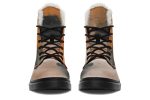 Smoky Sands Winter Boots - Warm Micro-Suede Doc-Style Boots Lined with Vegan Wool For Sale