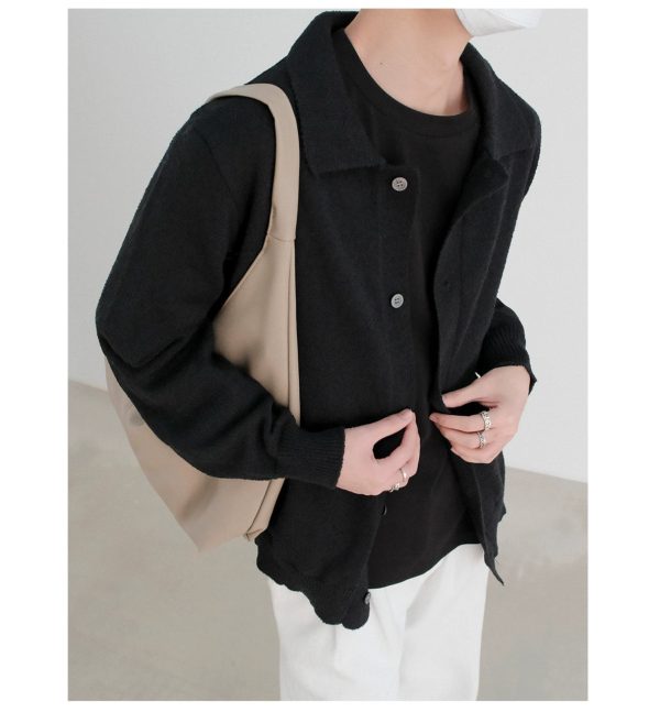 Button-front Lapel Knitted Cardigan Supply