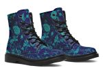 Ocean Rose Romance Boots - Vegan Leather Doc-Style Boots with Durable Stitched on Soles on Sale