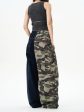 Camouflage Splicing Wide-Leg Cargo Pants Online