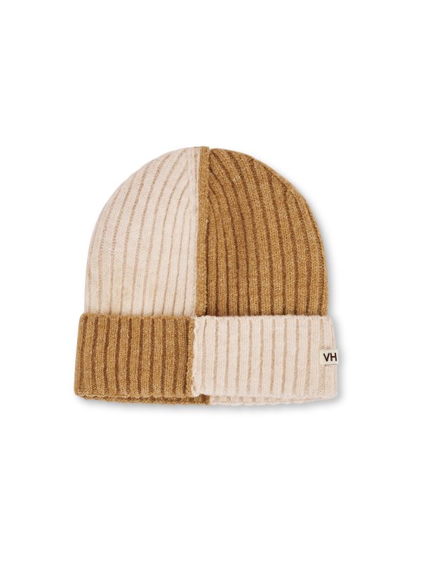 SEAM PATTERN BEANIE - TAN Sale