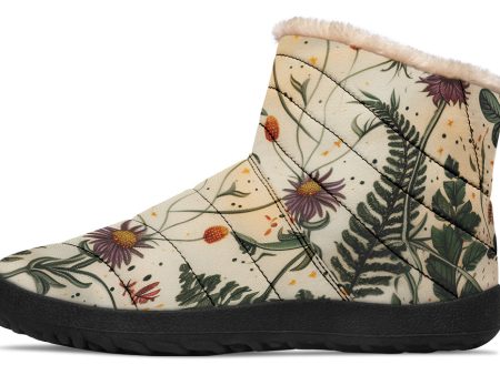 Midsummer Comfy Winter Boots - Warm Vegan Boots with Side Zipper and Anti-Slip Soles For Sale