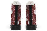 Red Rose Romance Winter Boots - Warm Micro-Suede Doc-Style Boots Lined with Vegan Wool Online now