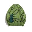 Cartoon Dinosaur Printed Sweater on Sale