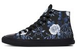 Blue Rose Romance High Tops - Classic Premium Canvas Shoes with Comfortable and Durable Soles Discount