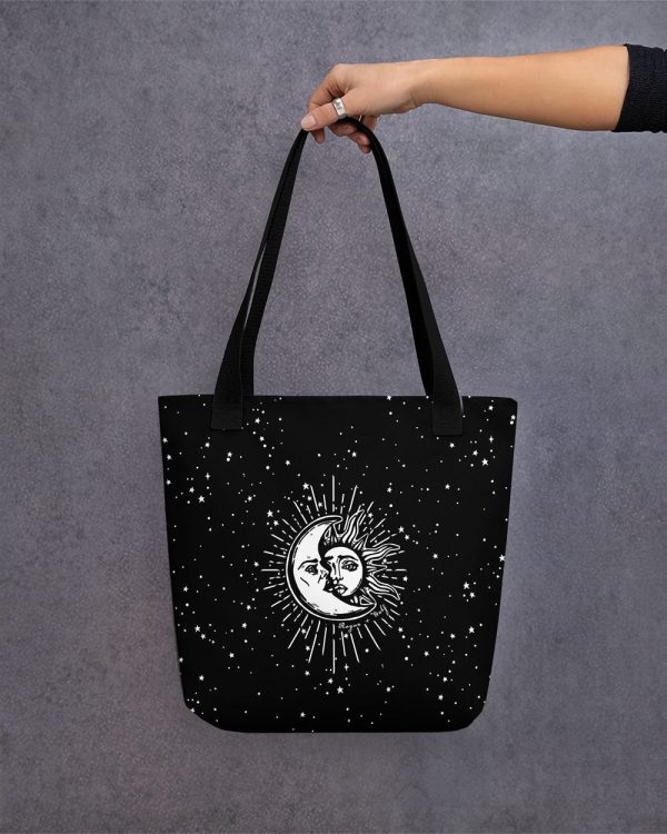 Astral Tote Bag - Large Foldable Bag for Work Gym Travel Shopping & Grocery Goth Accessories Dark Academia For Cheap