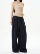 Button-Down Wide-Leg Casual Pants Cheap