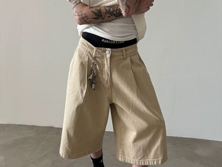 Deconstructed Wide-Leg Cropped Pants For Sale