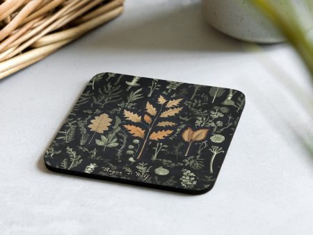 Autumn Memoir Coaster - Witchy Gothic Drinkware Table Setup - Dark Academia Botanical Kitchen Home Decor - Goth Christmas Gifts Online Hot Sale