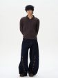 Buttoned Deconstructed Denim Pants For Cheap