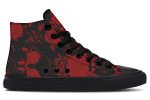 Blood Rose Romance High Tops - Classic Premium Canvas Shoes with Comfortable and Durable Soles Online now