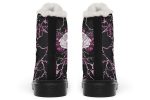 Amethyst Kintsugi Rose Winter Boots - Warm Micro-Suede Doc-Style Boots Lined with Vegan Wool Hot on Sale