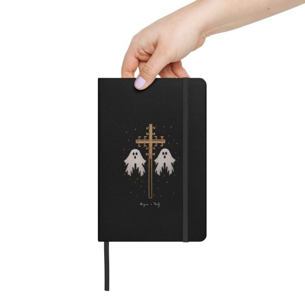 Holy Spirits Hardcover Notebook with Elastic Closure & Ribbon Marker - Gothic Stationery with Cute Ghosts - Witchy Journal for Women  - Home Office School College Discount