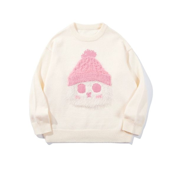 Cartoon Knit Round Neck Sweater Fashion