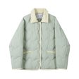 Contrast Collar Quilted Down Jacket Online Sale