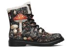 Amanita Winter Boots - Warm Micro-Suede Doc-Style Boots Lined with Vegan Wool Discount