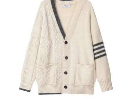 Cable Knit  Pockets Cardigan Cheap