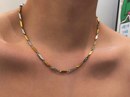 Contrast Color Titanium Steel Necklace Cheap