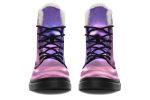 Violet Chrome Winter Boots - Warm Micro-Suede Doc-Style Boots Lined with Vegan Wool Online Hot Sale