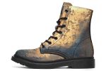 Charcoal Dune Boots - Vegan Leather Doc-Style Boots with Durable Stitched on Soles Fashion