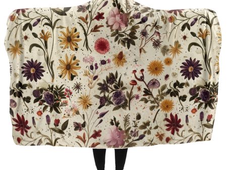 Enchanted Blossoms Hooded Blanket - Cozy and Warm Wrap-around Blanket with Vegan Fur Lining and Hood Online