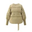 Cinched Sleeves Belted Down Jacket Cheap