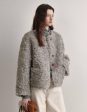 Button Closure Fur Jacket Online Sale