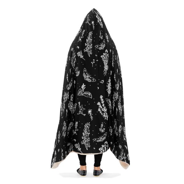 Nightshade Hooded Blanket - Cozy and Warm Wrap-around Blanket with Vegan Fur Lining and Hood Supply