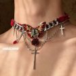 Butterfly Cross Choker Necklace Online Sale