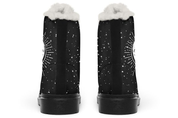 Astral Winter Boots - Warm Micro-Suede Doc-Style Boots Lined with Vegan Wool Supply