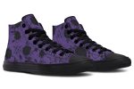 Amethyst Rose Romance High Tops - Classic Premium Canvas Shoes with Comfortable and Durable Soles Supply