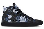 Blue Rose Romance High Tops - Classic Premium Canvas Shoes with Comfortable and Durable Soles Discount